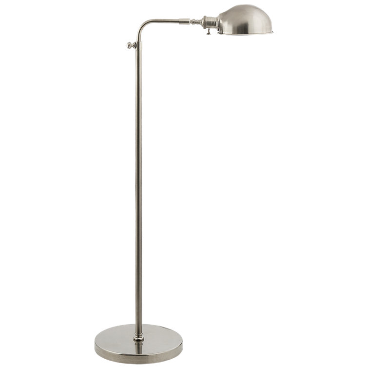 Adjustable Antique Nickel Old Pharmacy Task Floor Lamp