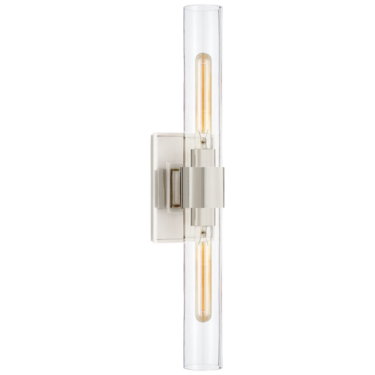 Presidio Polished Nickel 23" Dimmable Vanity Sconce with Clear Glass