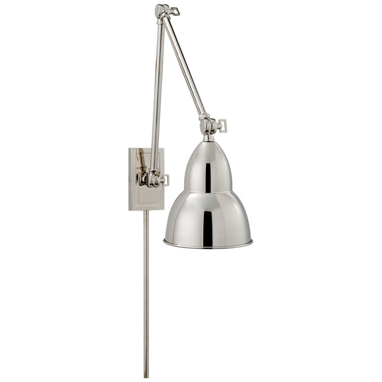 Polished Nickel Adjustable Swing Arm Wall Lamp