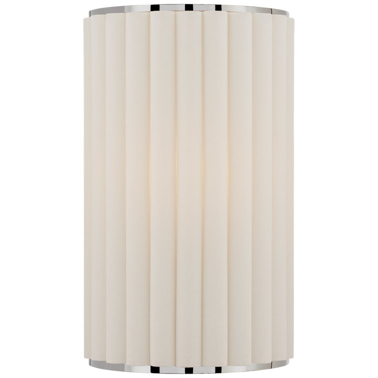 Palati Polished Nickel 14" Ribbed Column Dimmable Sconce
