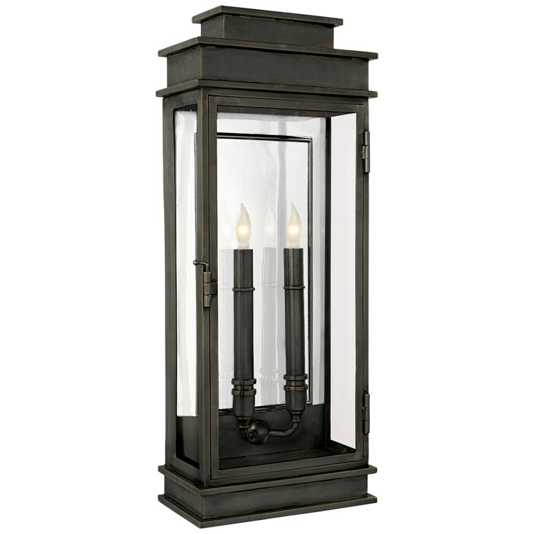Bronze and Black Tall Outdoor Steel Lantern