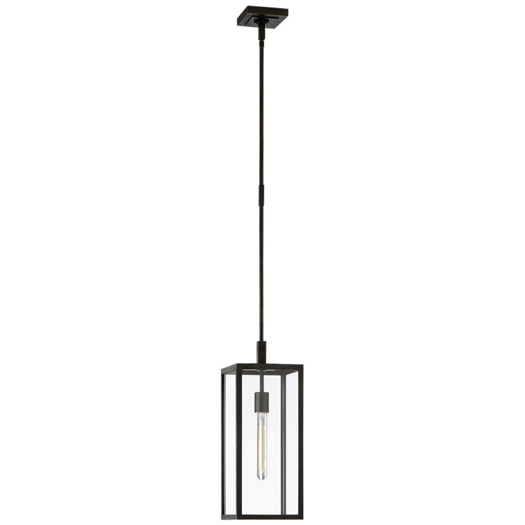 Fresno Black Glass LED Outdoor Hanging Lantern