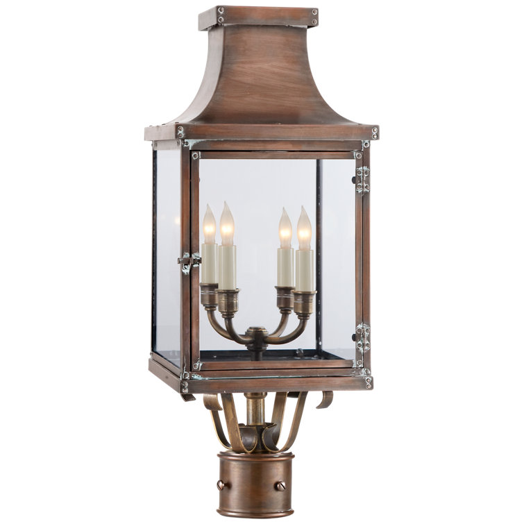Natural Copper 24.5" Traditional Lantern Post Light