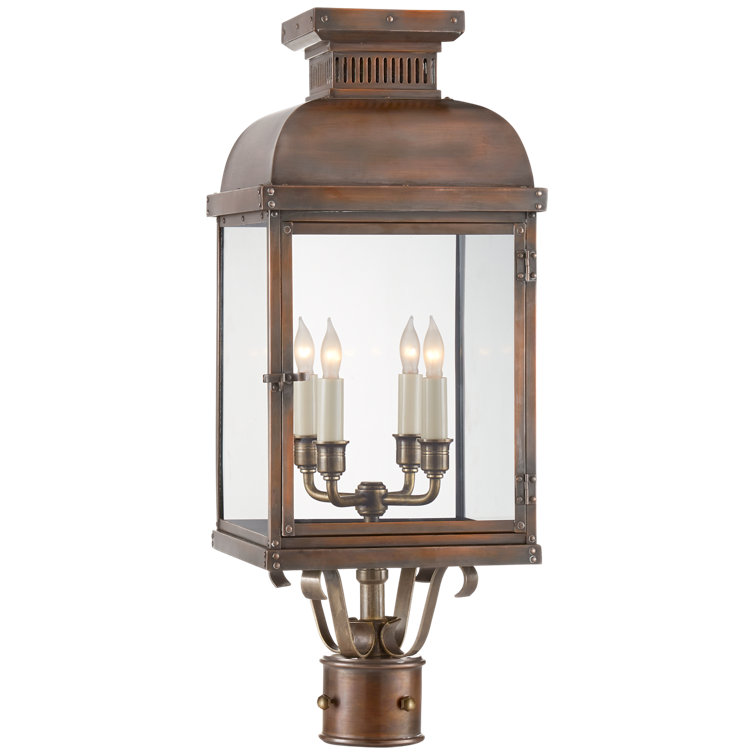 Natural Copper 24" Traditional Lantern Post Light