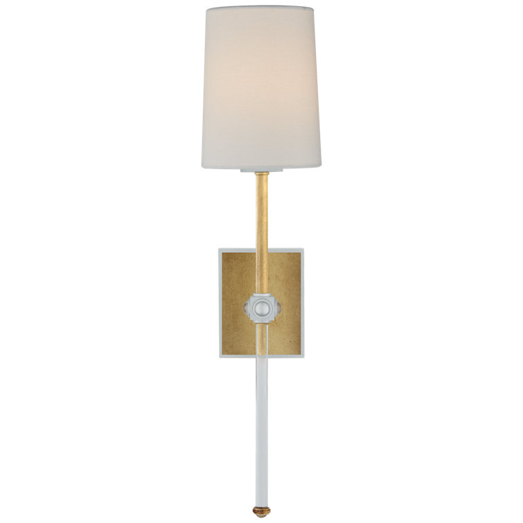 Lucia 20.75'' White Linen Shade Dimmable Wall Sconce