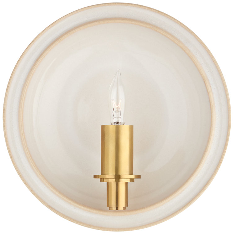Leeds 8.25" Ivory Candle-Style Dimmable Wall Sconce