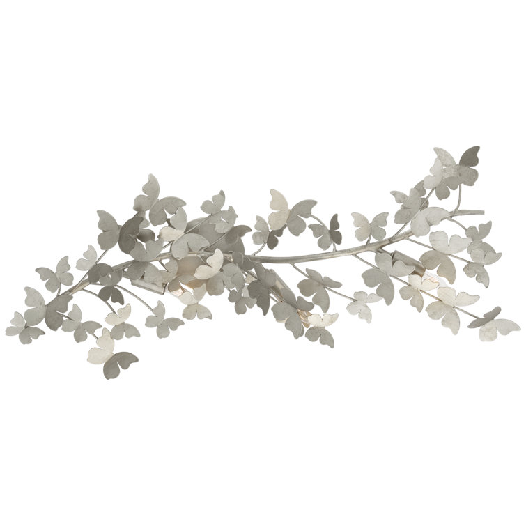 Farfalle Burnished Silver Leaf Handcrafted Steel Sconce