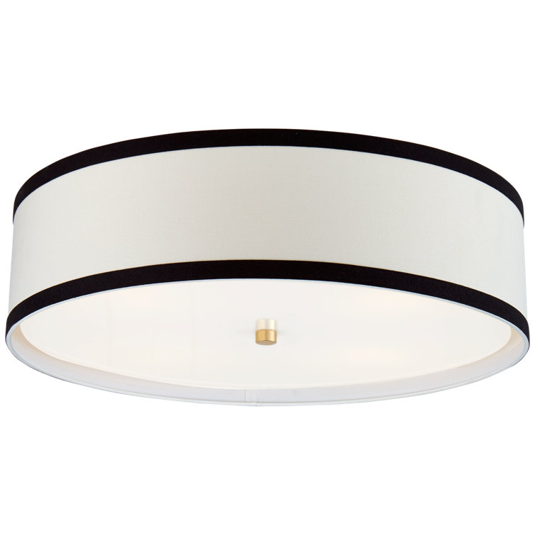 Preppy Gild 24" Crystal-Trimmed Drum Ceiling Light