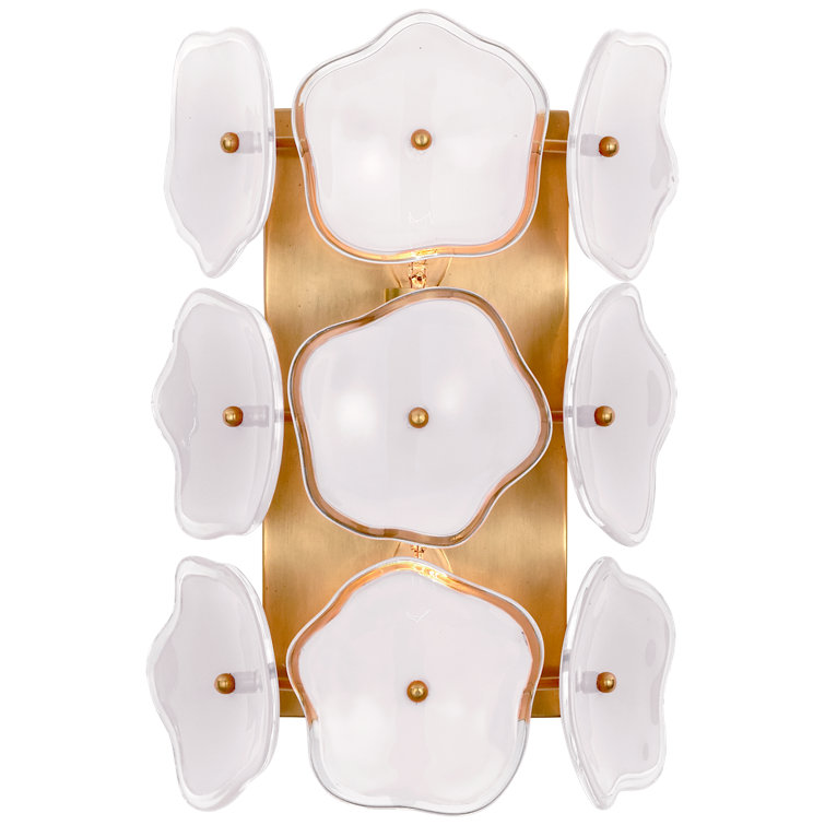 Leighton 11.5'' Brass Dimmable Wall Sconce with Glass Flowers