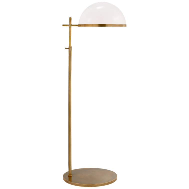 Antique-Burnished Brass Adjustable Pharmacy Floor Lamp