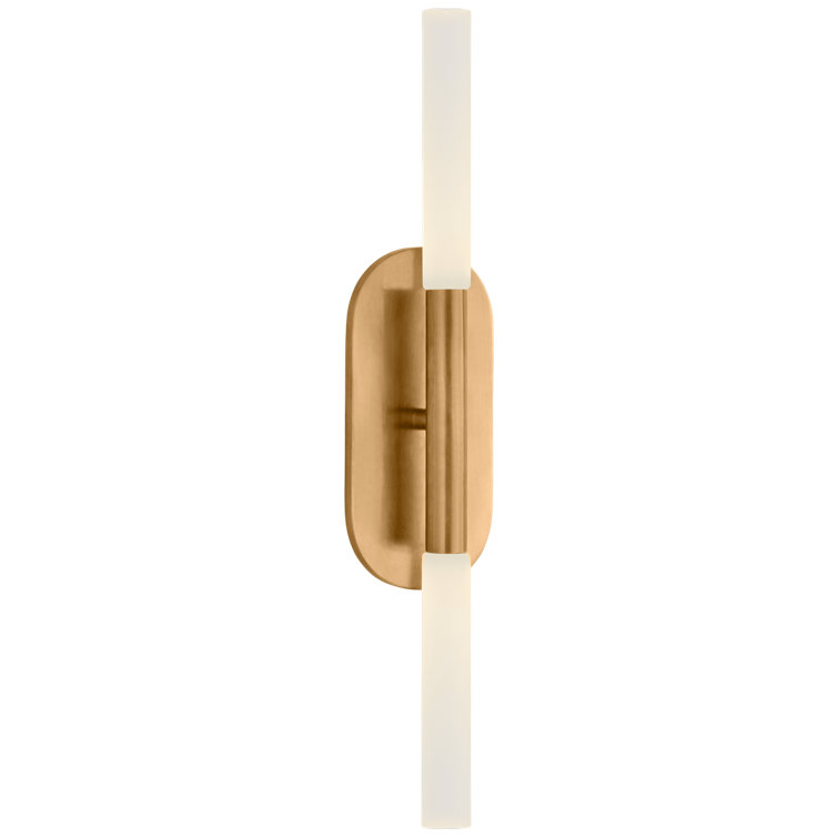 Antique Brass 22" Dimmable Outdoor Cylinder Vanity Light