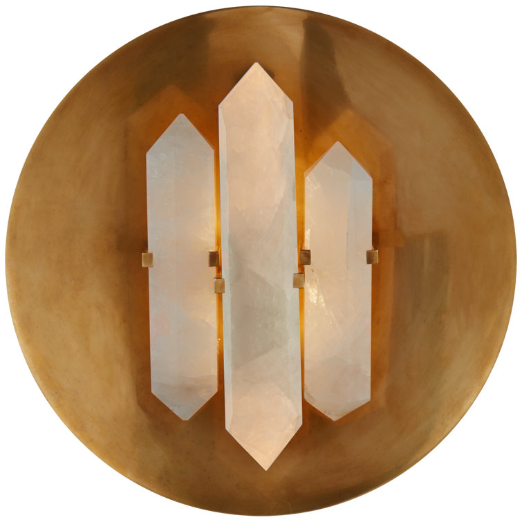 Halcyon Antique Burnished Brass 14" Flush Mounted Sconce