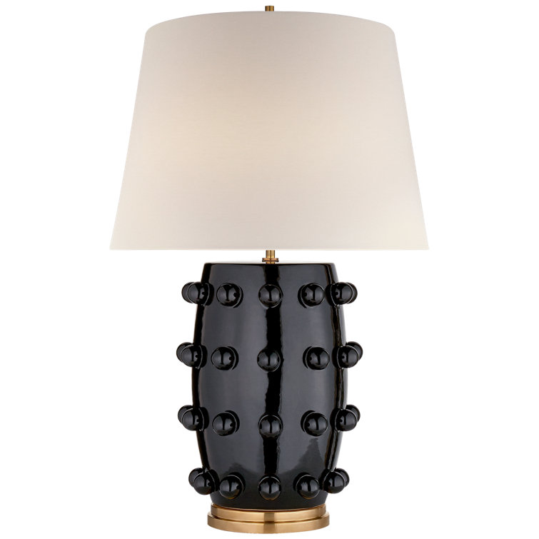 Edison 26.5'' Outdoor Black Porcelain Sphere Table Lamp