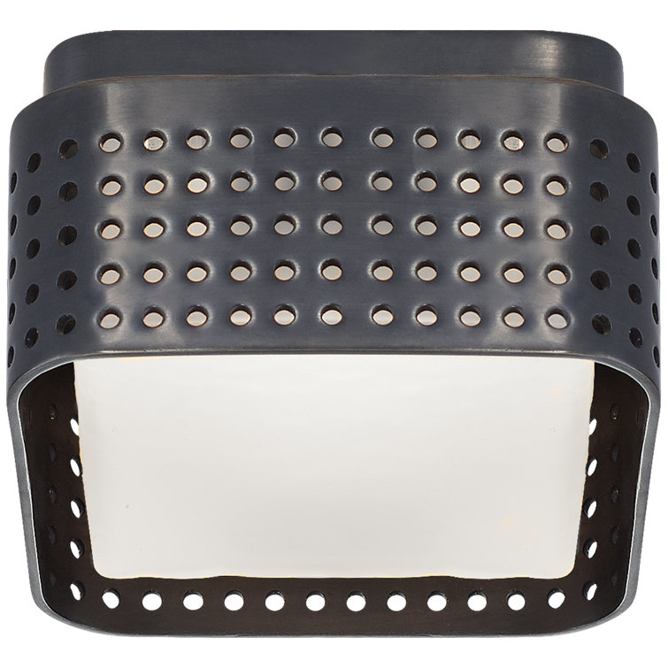 Bronze Glass LED Flush Mount Ceiling Light