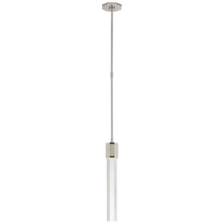 Mini Polished Nickel Crystal LED Pendant Light