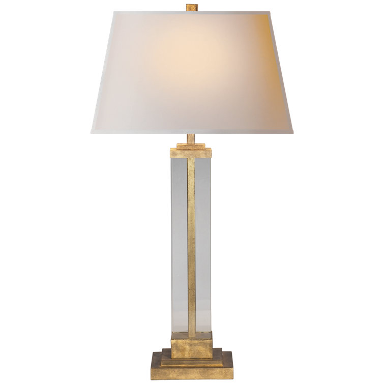 Edison Gilded Iron Outdoor Table Lamp with Paper Shade
