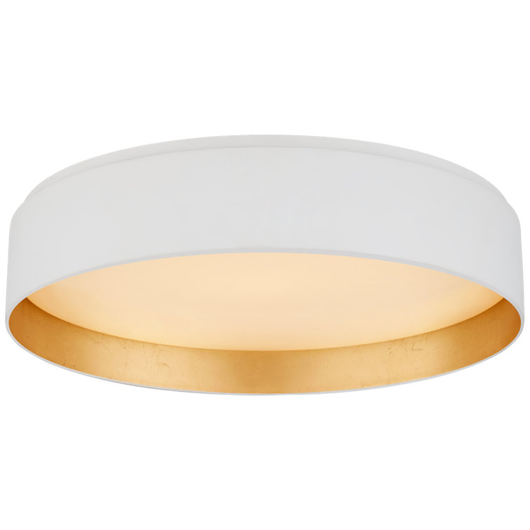 Matte White 2" LED Drum Flush Mount with Glass Diffuser