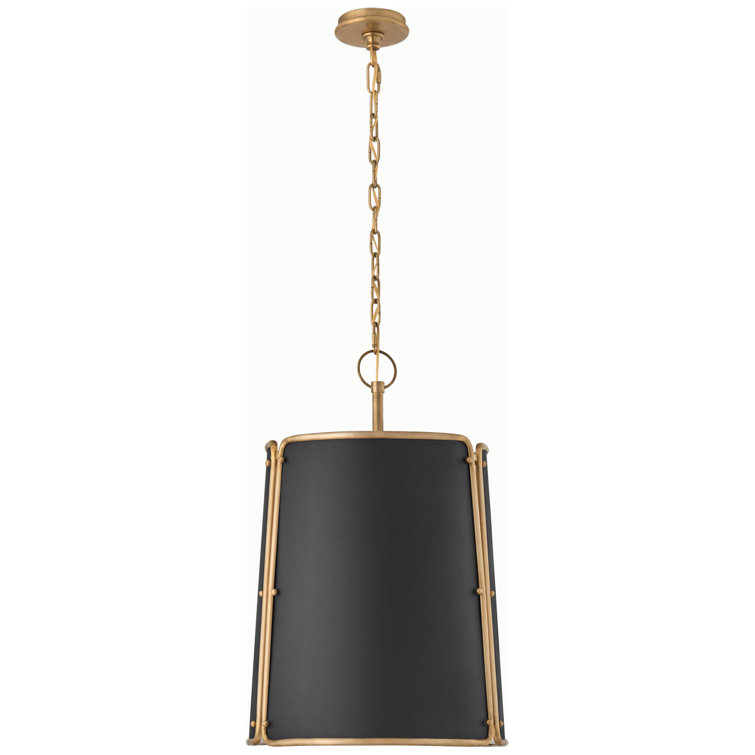 Hastings Hand-Rubbed Antique Brass & Black 3-Light Pendant