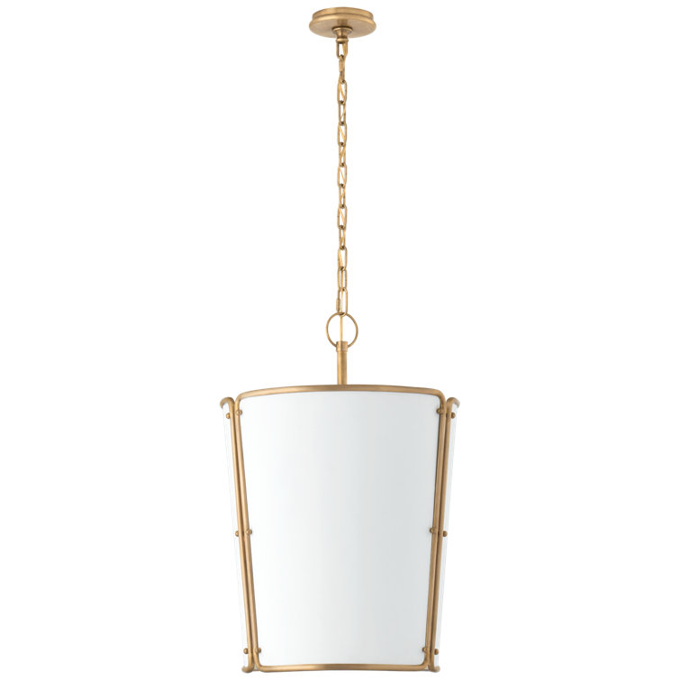 Hastings Polished Nickel 3-Light Indoor Pendant with White Shade