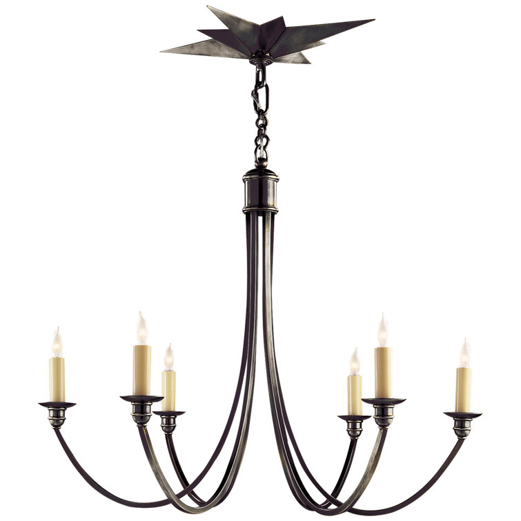 Elegant Venetian Bronze 23" Crystal Candle Chandelier