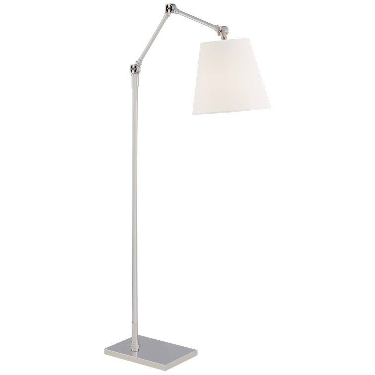 Edison Adjustable Polished Nickel Task Floor Lamp