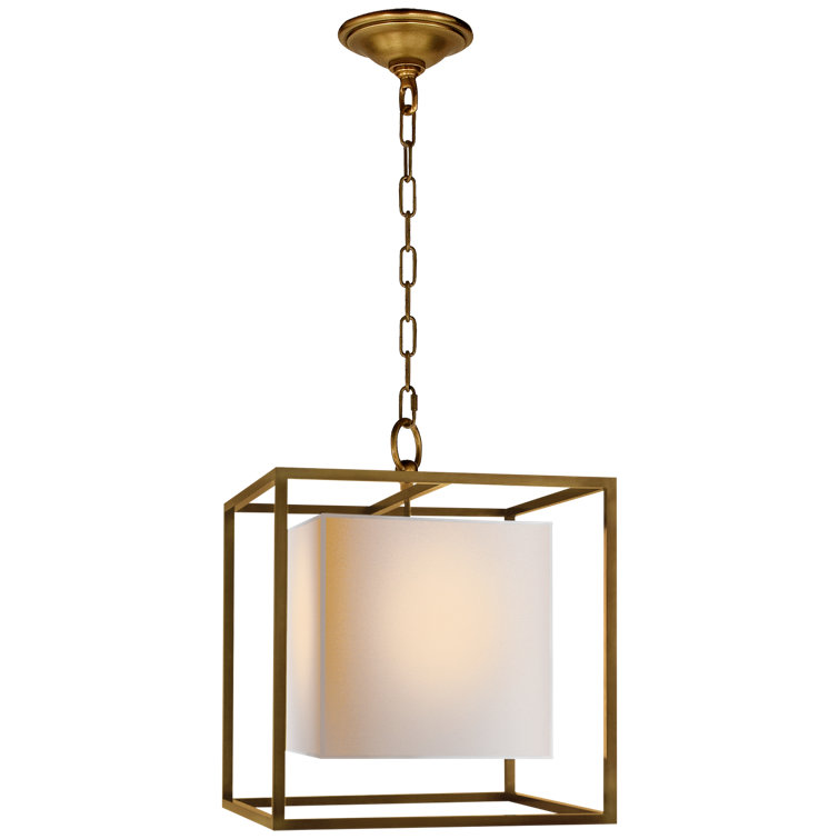 Contemporary 16" Hand-Rubbed Antique Brass Square Lantern with LED Compatibility