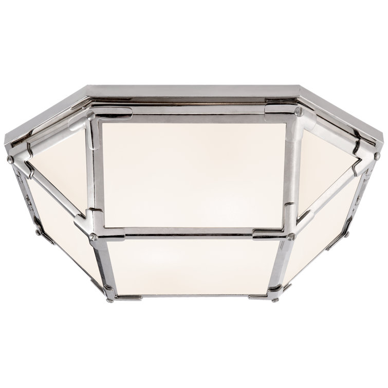 Morris Polished Nickel 15.5" Indoor/Outdoor Flush Mount Light