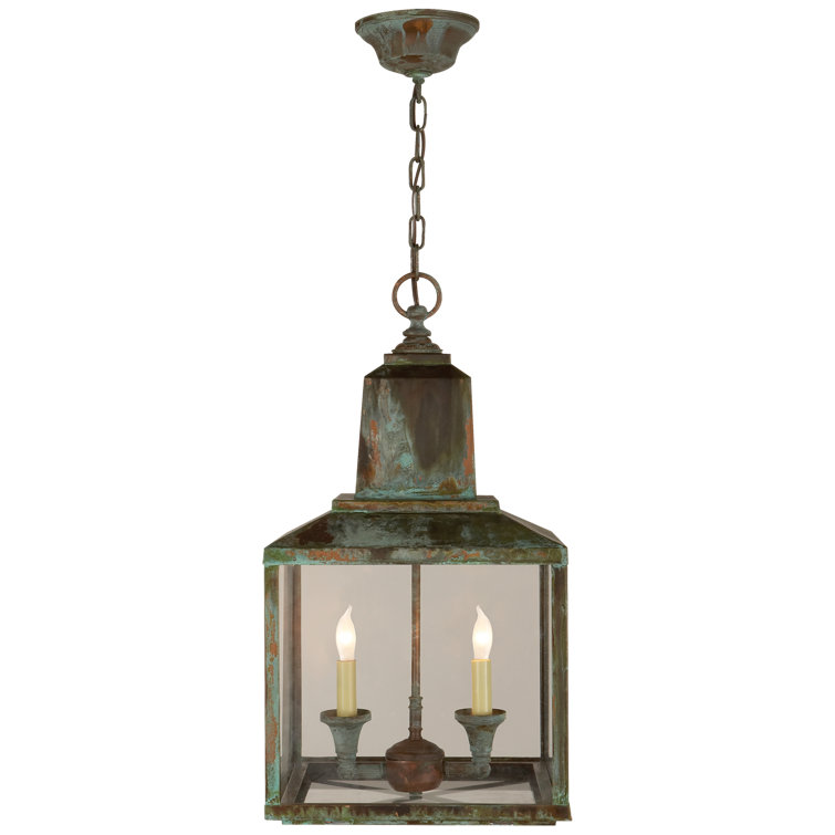 Brantley Aged Verdigris 21.5" Indoor/Outdoor Hanging Lantern