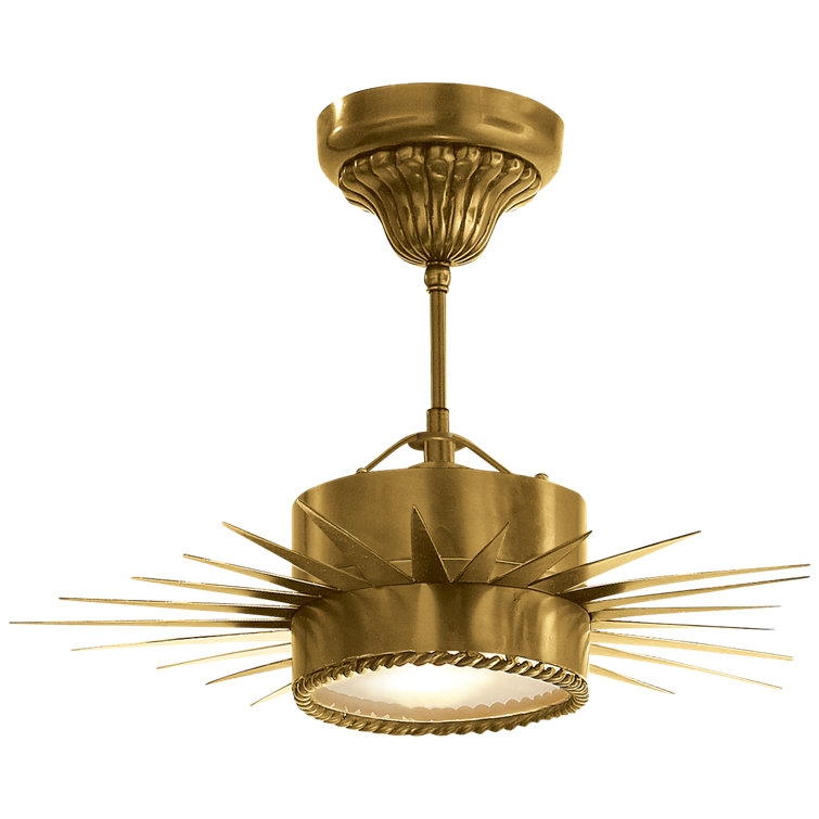 Galactic Energy 24" Drum Ceiling Light in Hand-Rubbed Antique Brass