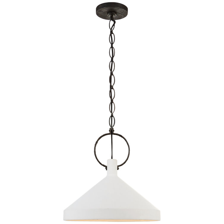 Plaster White Aluminum 16.5" Indoor/Outdoor Pendant Light