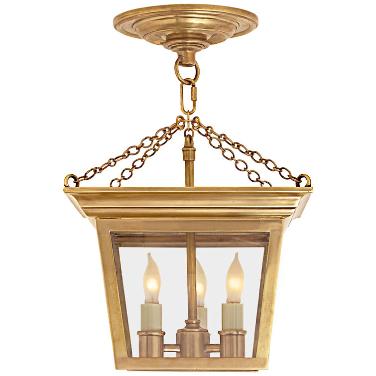 Chapman 16.5'' Hand-Rubbed Antique Brass Clear Glass Lantern