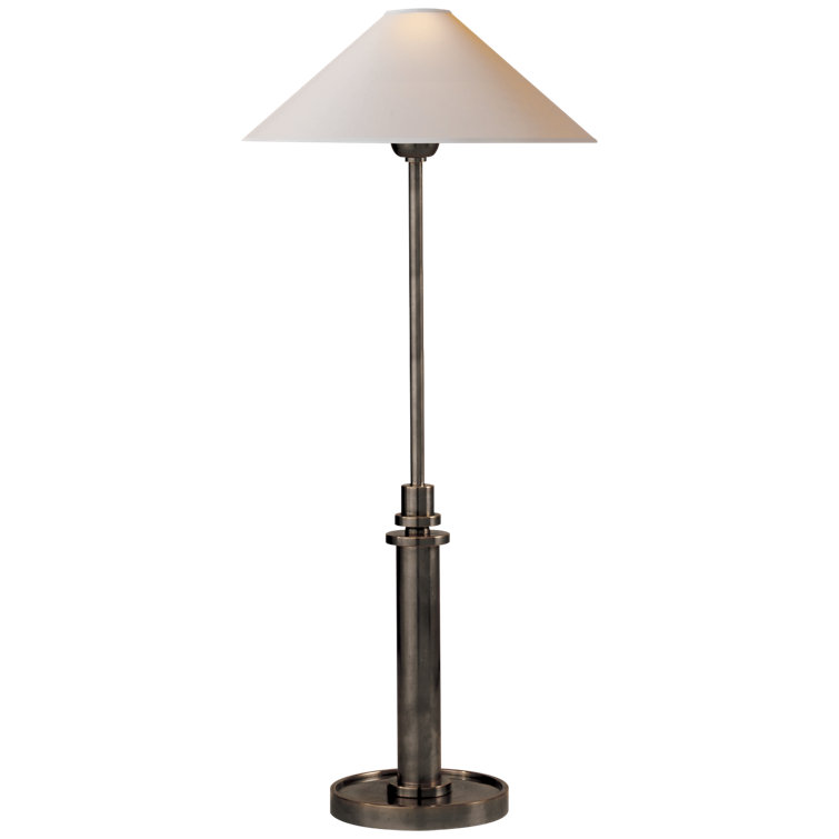 Edison Bronze Outdoor Buffet Lamp with Fabric Shade