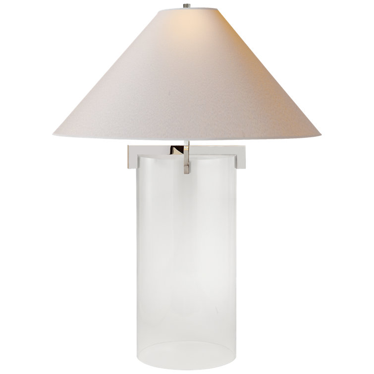 Aged Iron and Clear Glass Adjustable Outdoor Table Lamp