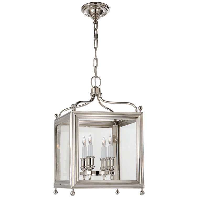 Greggory 4-Light Traditional Polished Nickel Lantern Pendant