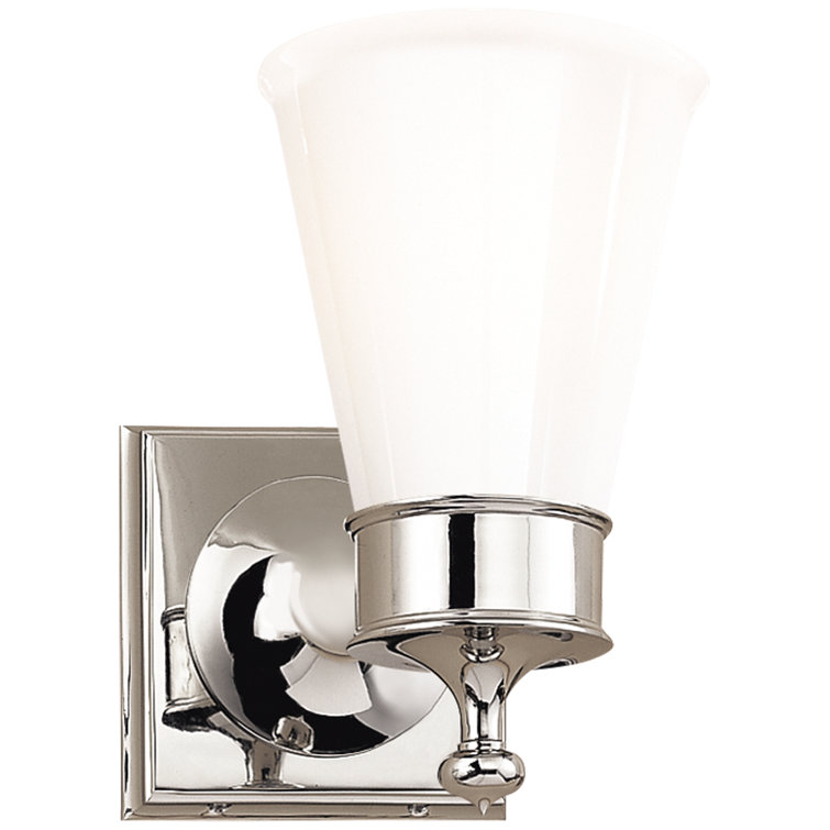 Siena 8.25" Black and Nickel Dimmable Wall Sconce