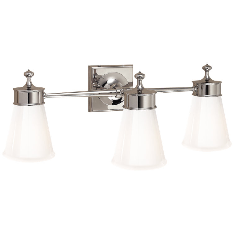 Siena Black Polished Nickel 3-Light Vanity Dimmable Sconce