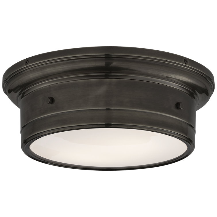 Siena Large Bronze Glass Indoor/Outdoor Flush Mount