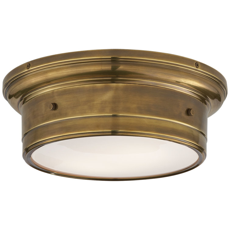 Siena Large Hand-Rubbed Antique Brass Flush Mount Light