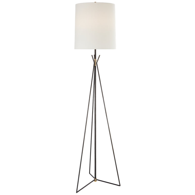 Tavares Aged Iron Adjustable Tripod Outdoor Floor Lamp