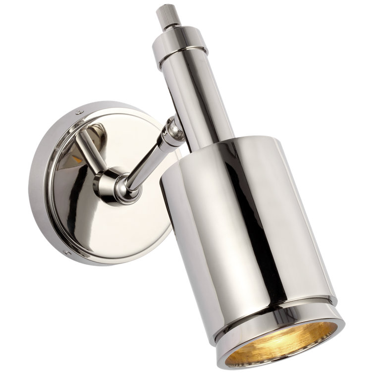 Polished Nickel Adjustable Cylinder Wall Sconce