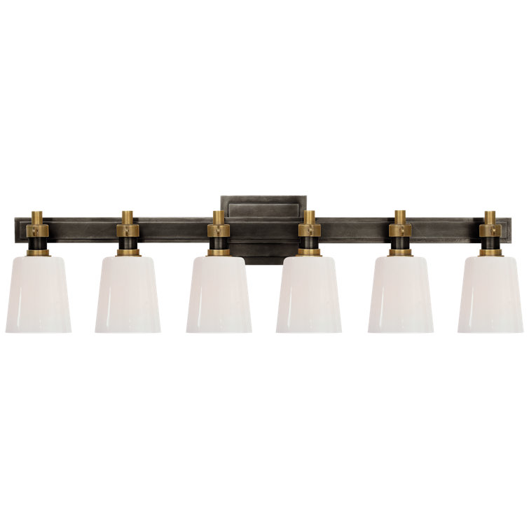 Bryant 29" Bronze and Brass 6-Light Vanity Light