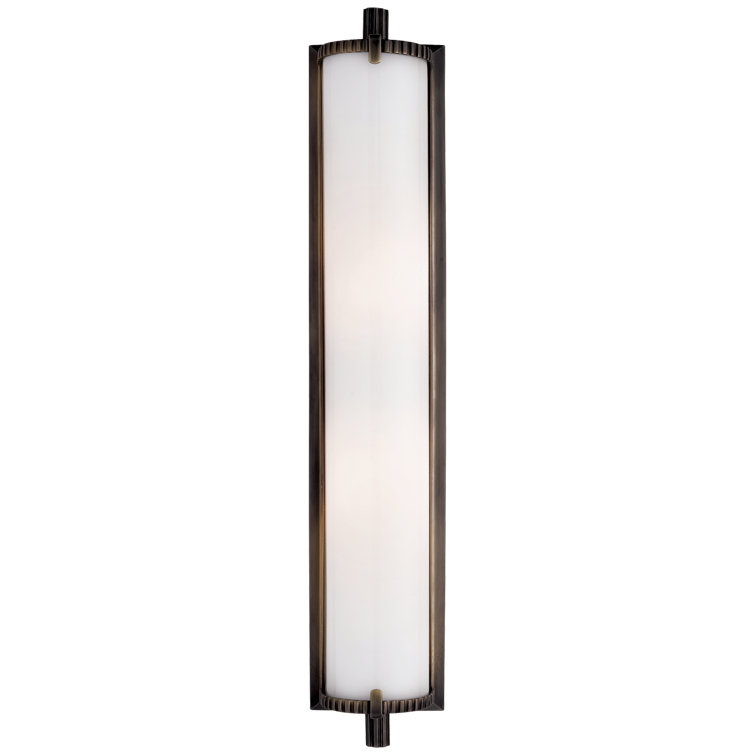 Calliope Regency-Inspired Bronze Bath Light with Opaque Shade