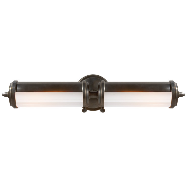 Merchant 20'' Bronze and Black Outdoor Bath Wall Sconce