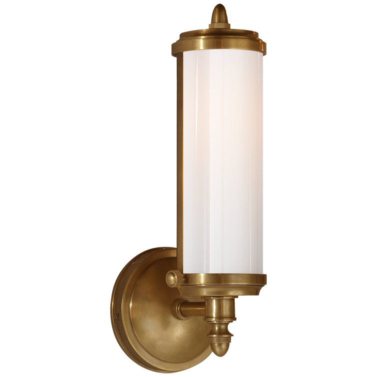 Antique Brass and Black Outdoor Dimmable Wall Sconce