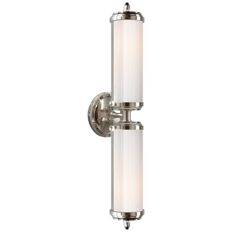 Chrome and Black 20.25" Outdoor Dimmable Wall Sconce