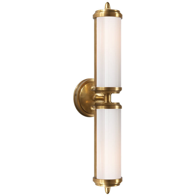 Elegant Hand-Rubbed Antique Brass Outdoor Wall Sconce, 20'' Tall