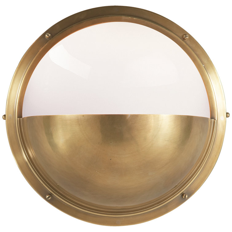 Pelham 10" Dimmable Brass & Bronze Outdoor Wall Sconce