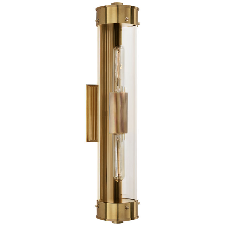 Antique Brass 21" Outdoor Dimmable Linear Bath Sconce