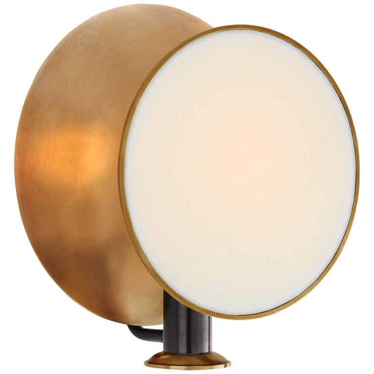 Black and Brass Dimmable Direct Wired Sconce