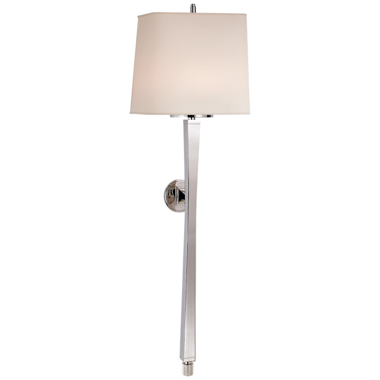 Edie Polished Nickel 32.75'' Direct Wired Dimmable Wall Sconce